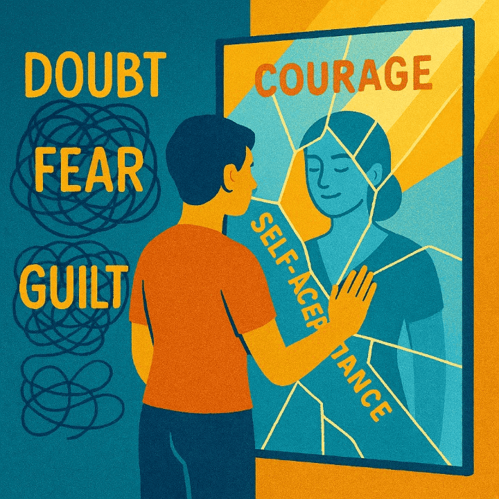 An illustration symbolizing debt management. A person is untangling a messy knot of rope, which turns into a straight path leading to a sunrise, representing the journey from the chaos of debt to financial freedom.