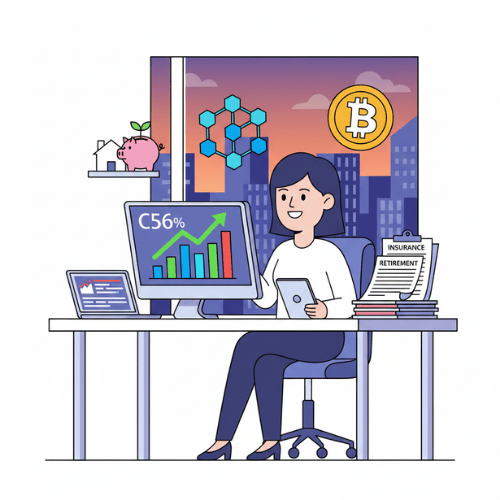 A CFO-like individual reviewing financial data and charts, symbolizing strategic personal financial management and wealth growth.