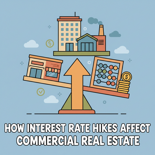 Graph showing how rising interest rates impact commercial real estate values and financing.