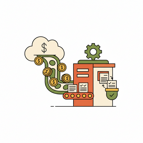 Illustration depicting effective managing accounts receivable strategies for improved business liquidity.