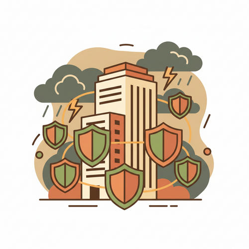 Illustration of Catastrophic Risk Reinsurance Protocols protecting an enterprise from severe events.