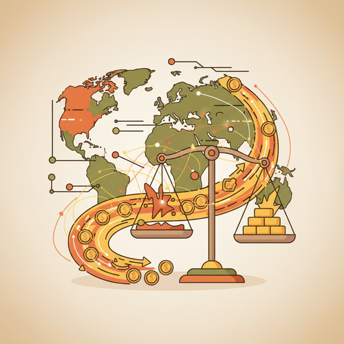 Illustrative depiction of predictive underwriting analytics assessing various financial risks for global risk securitization protocols.