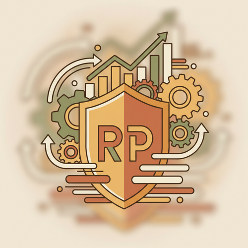 Flat design illustration of a shield protecting a complex financial system, symbolizing Quantitative Actuarial Risk Mitigation and systemic liability shielding strategies.