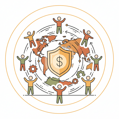 Conceptual illustration of Sovereign Private Wealth Structures protecting multi-jurisdictional assets, symbolizing fiscal efficiency and diversification.
