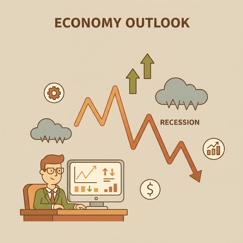 Macroeconomic Yield Curve Analysis illustration showing economic indicators and bond market trends