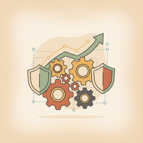 Illustration of predictive claims mitigation frameworks and systematic asset shielding strategies protecting a financial portfolio.